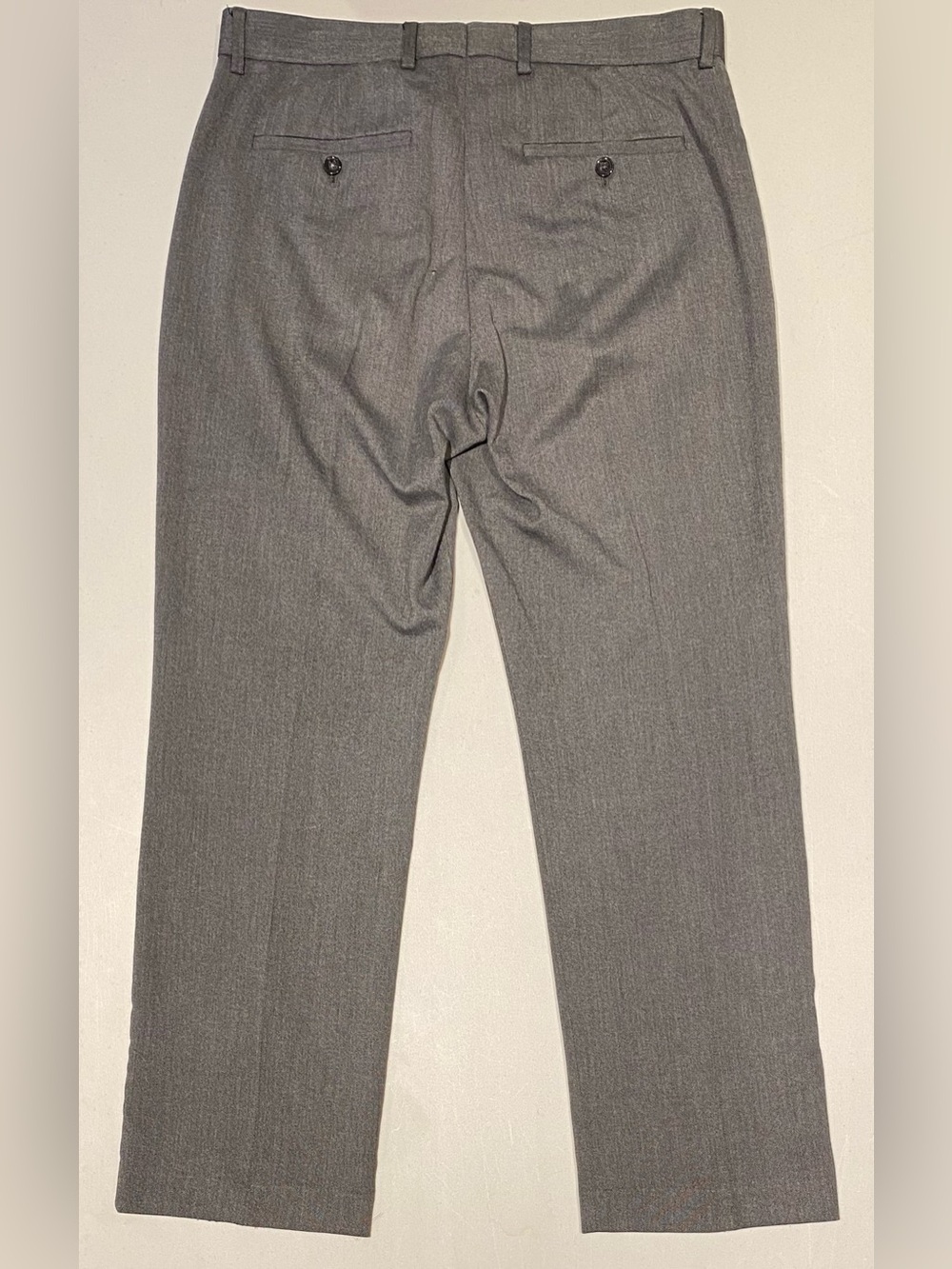 Express Producer Men's Herringbone Straight-Front Gray Dress Pants, 32x30 - Picture 8 of 10
